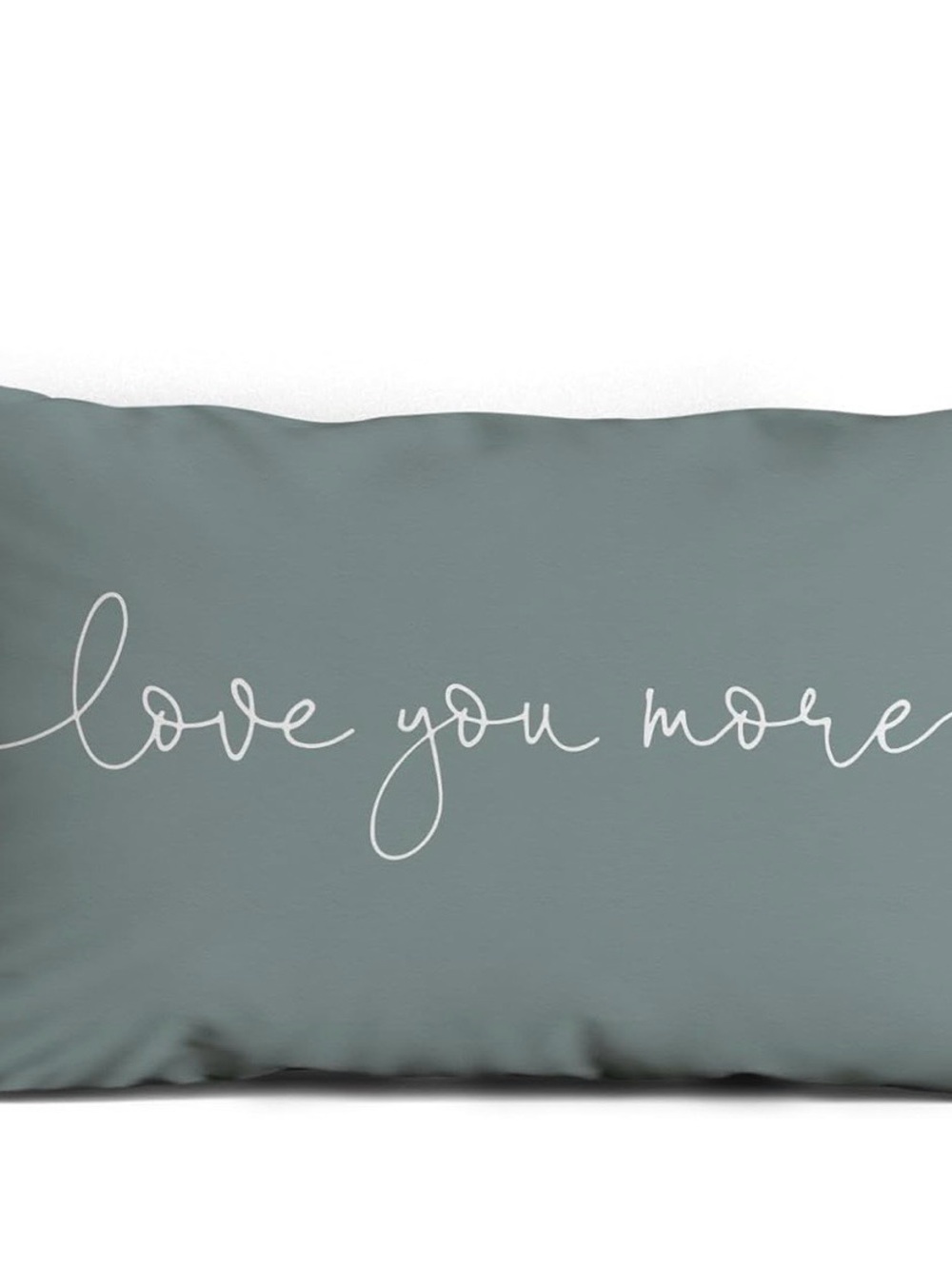 Love You More Decorative Pillow Cover - Blue
